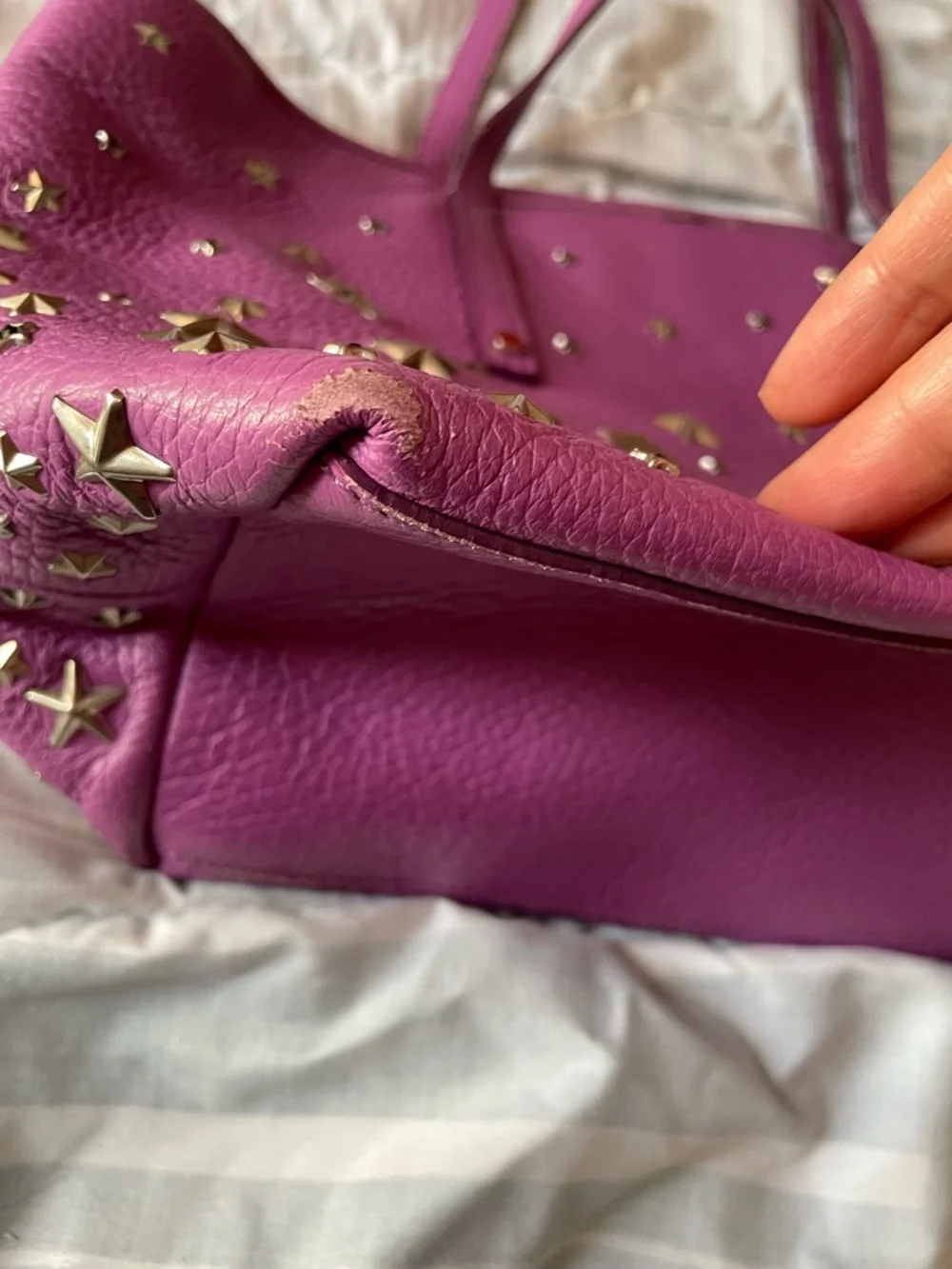 Jimmy Choo Pink Star-Studded Tote - Picture 3 of 10